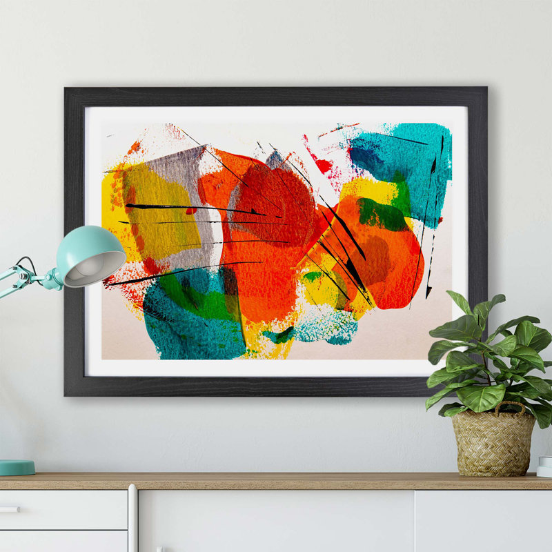 Abstract Vol.479 by S.Johnson - Framed Print, Black, 33cm H x 45cm W x 2cm D