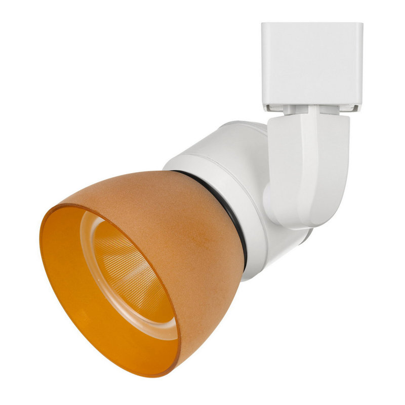 Tête en polycarbonate, 10W, Orange givré, Blanc