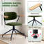 Chaise pivotante moderne avec accoudoirs en bois massif et structure en métal-30808795