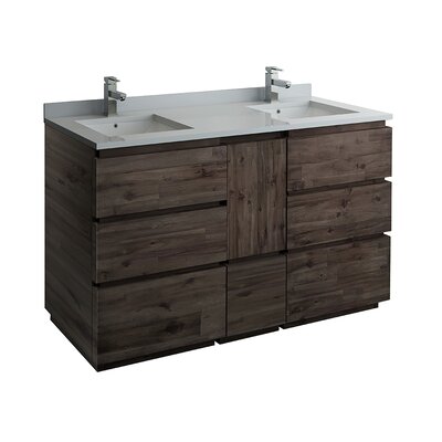 Formosa 60"" Free-Standing Double Sink Bathroom Vanity Set -  Fresca, FCB31-241224ACA-FC-CWH-U