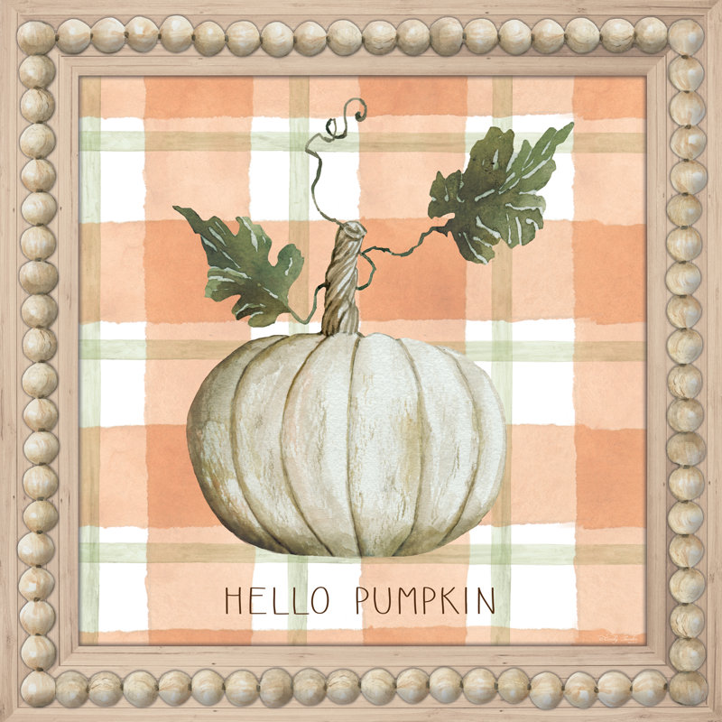 «Hello Pumpkin» par Cindy Jacobs, peinture, H 12 po x l 12 po, Non, Toile tendue