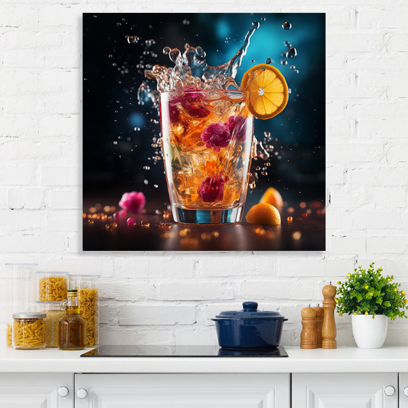 Spiried Beverage I sur impression sur toile, H 36 po x l 36 po x P 1,5 po, Toile tendue