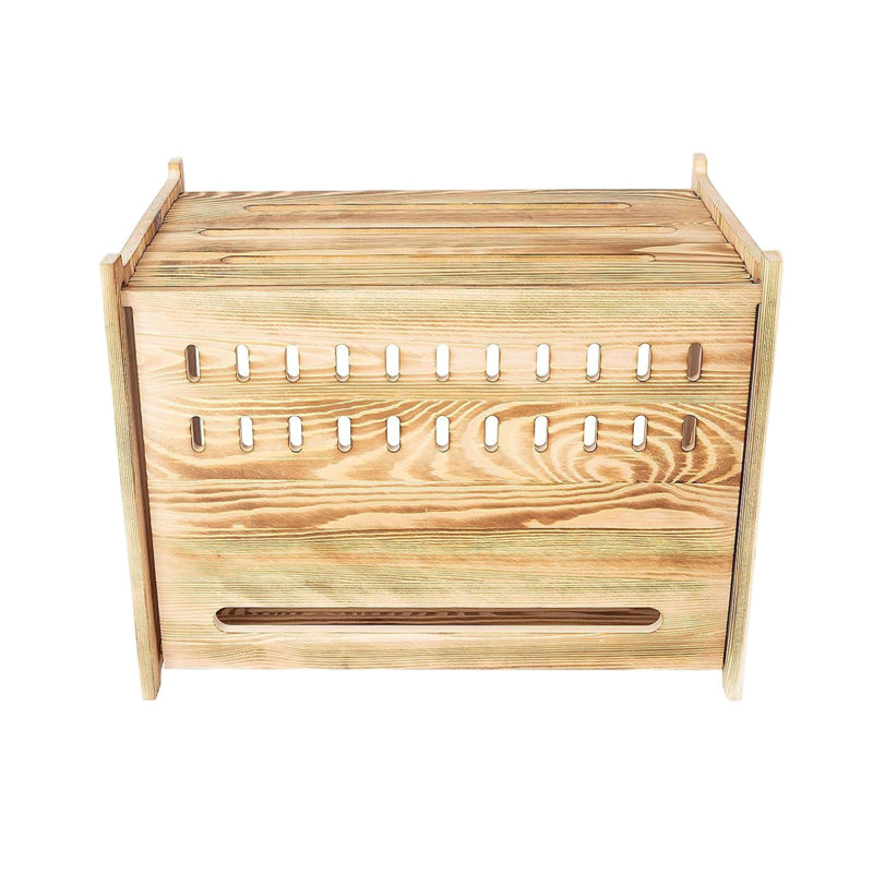 Tablette de rangement en bois en bois, Brun