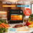 16QT Air Fryer Oven Combo, Convection Oven, Fast Preheat & Cooking, Fits 9-inch Pizza, Digital Display & Precise Temperature Control, Stainless Steel, Easy to Clean.