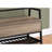 Modern Entryway Bench With Shoe Rack, 42" Rectangular, Taupe, Black Metal Taupe For Entryway, X 16", Storage Compartment,