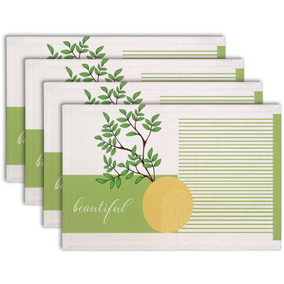 Rectangle Polyester Dining Table Placemat
