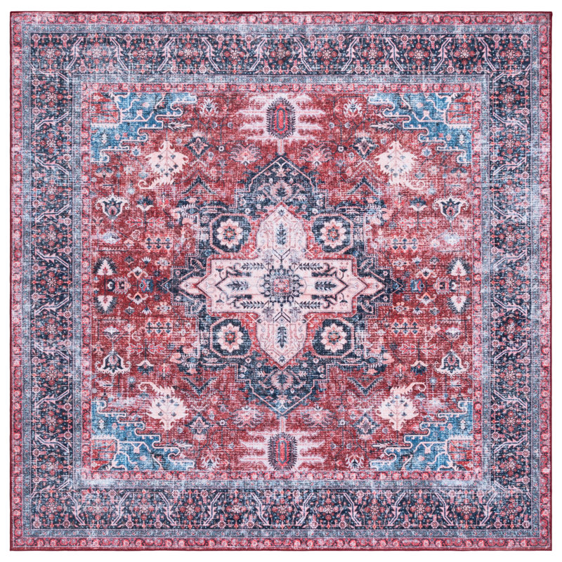 Fason 316 Performance Machine Washable Oriental Rug, Square 6'