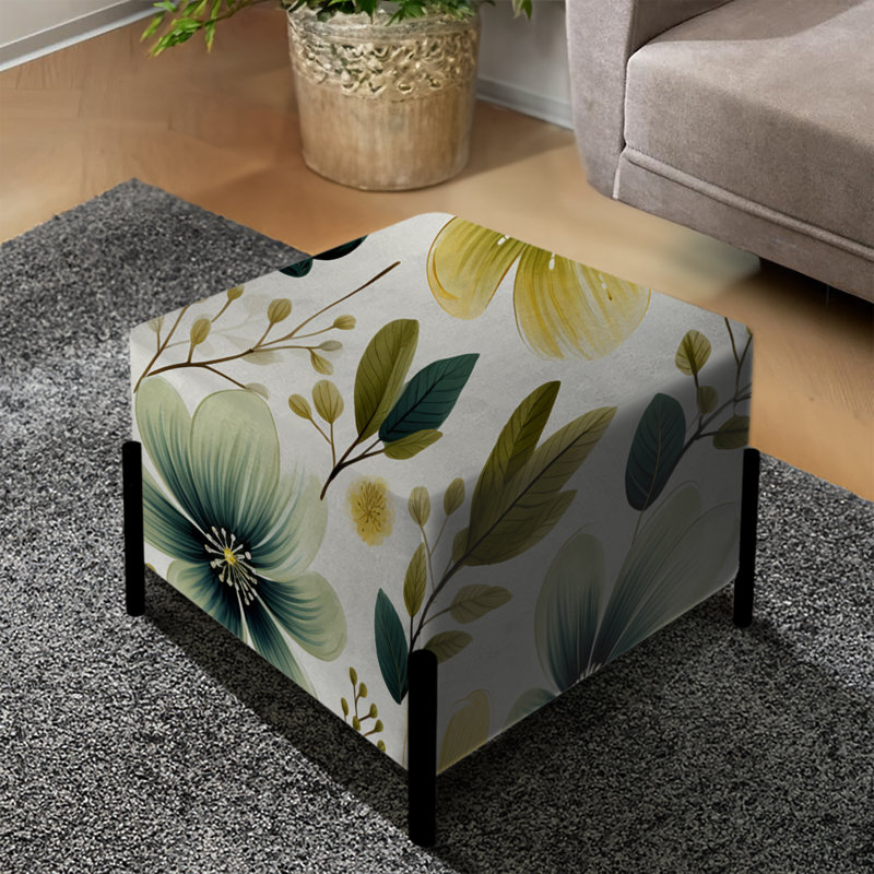 Dalyssa - Repose-pieds carré floral