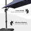 Parasol incurvé rectangulaire ajustable avec base Bennit-841176625