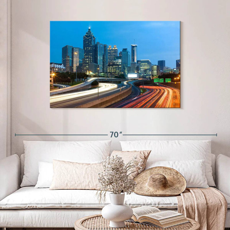 Ravi Downtown Atlanta Light Trails, H 30 po x l 45 po