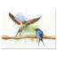 Deux granges, hirondelles - peinture sur toile-59761686-59761689
