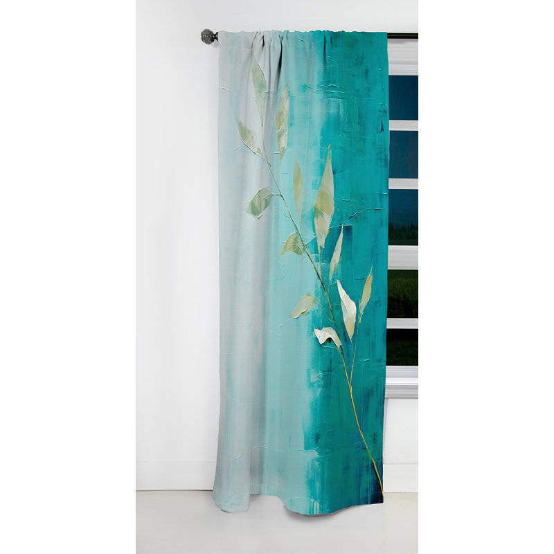Zavier - Rideau à feuilles - Rideau occultant à motif floral - 1 panneau, L 52 po x L 108 po