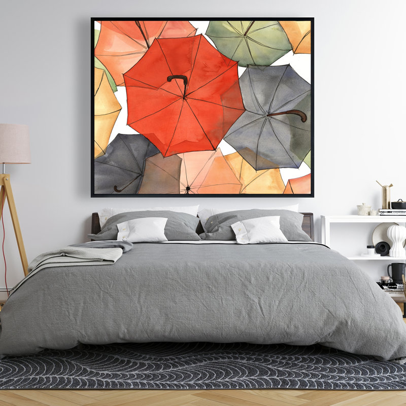 Les parapluies de Petit Champlain - Toile encadrée Home Decor