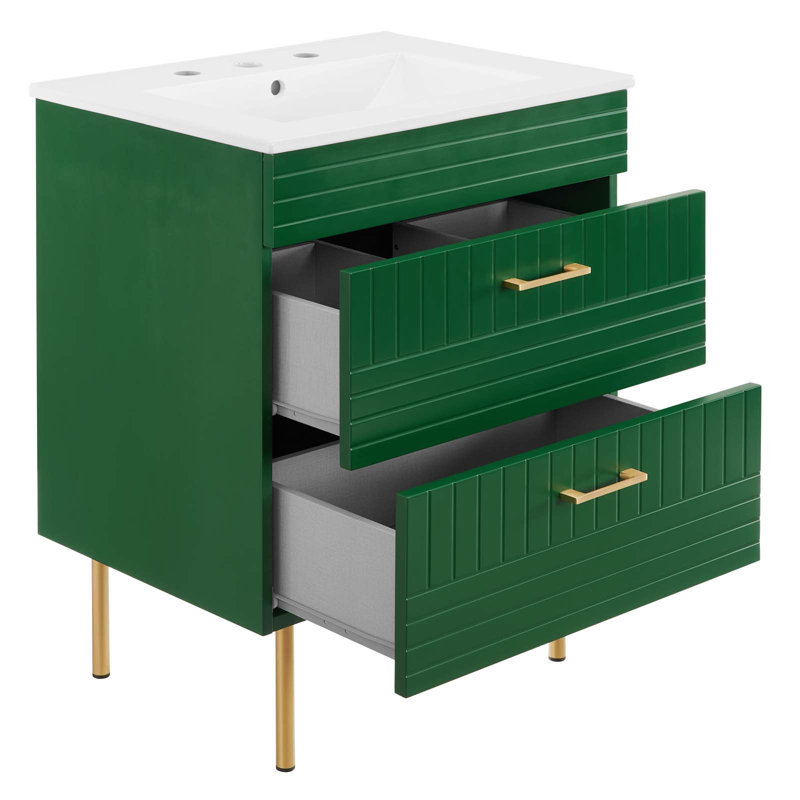 Meuble-lavabo 24 po Day Break, Vert