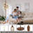 Dimmable Industrial Farmhouse Floor Lamp With Hanging Cage Design, Includes 3 LED Edison Bulbs, Adjustable Brightness For Living Room, Bedroom, Or Office Decor-1119689772-1119689768