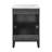 Cascade 24 in. Black Oak Bathroom Vanity With White, 3-Hole Ceramic Sink Top-100841297