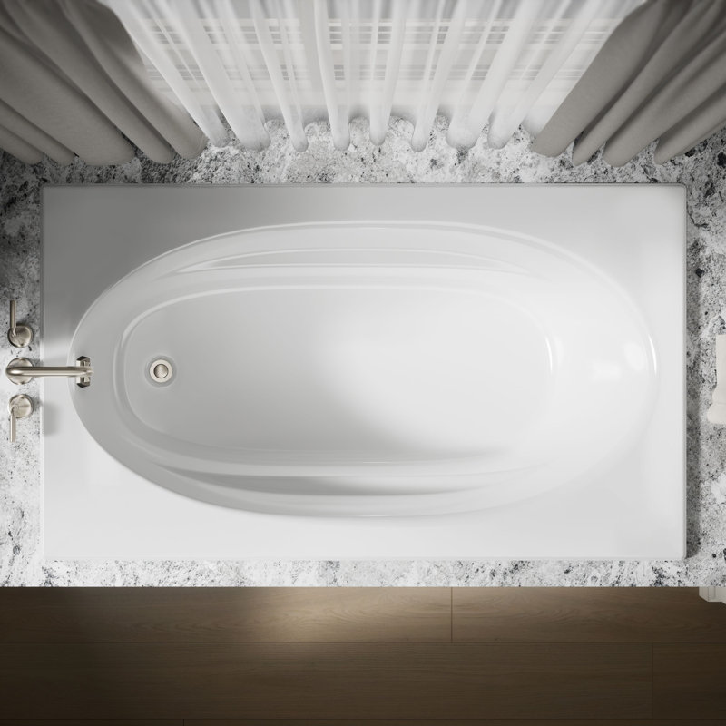 Windward 72" x 42" Soaking Bathtub, White