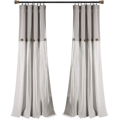 Gorgeous Decorative Linen Button Curtain Panel
