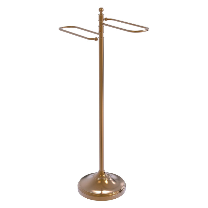 Porte-serviettes sur pied traditionnel, Bronze brossé