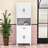 Tall Freestanding Storage Cabinet with Adjustable Shelves, Soft-Close Door, Open Storage and Drawer-671702583