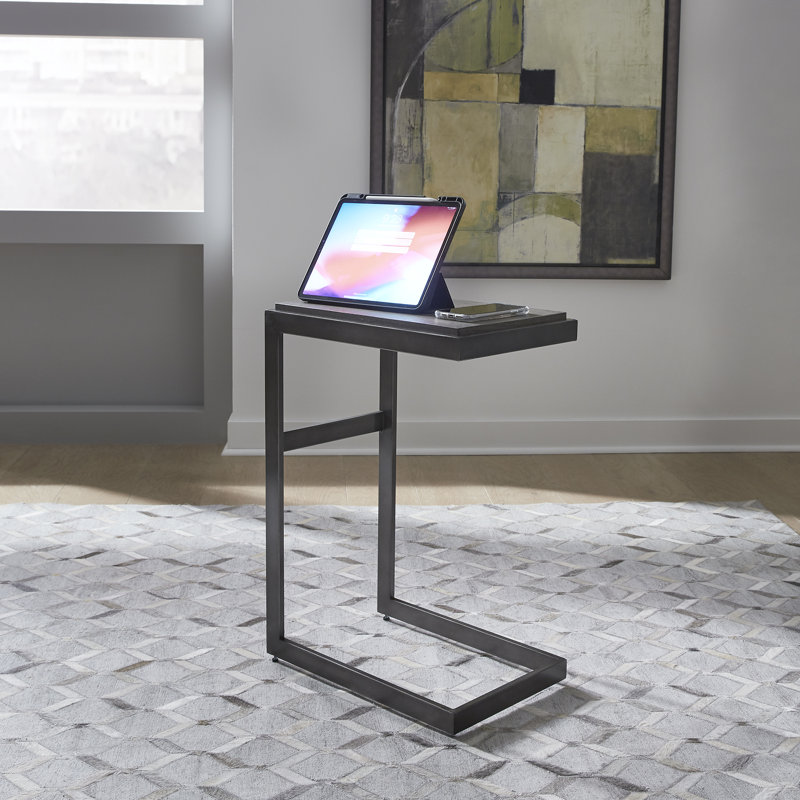 Mcmakin Laptop Table w/ Wirebrush Distressing