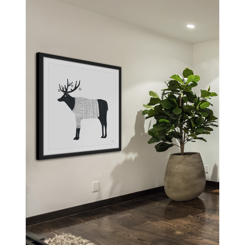 " Cozy Deer " by Eyre Tarney, 32" H x 32" W x 1.5" D