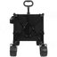 Chariot pliable avec hayon rallongé, chariot de rallonge de chariot extra long, chariot de chariot de plage robuste 480 lb avec de grandes roues tout-terrain, noir-gris-118414669