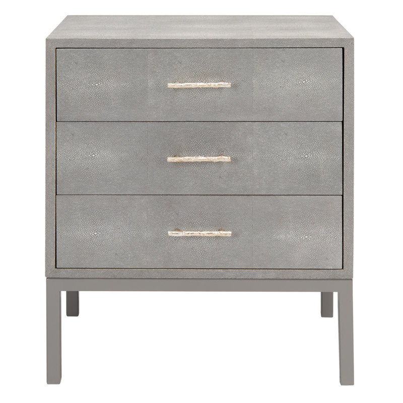Commode 3 tiroirs 21,7 po Vera, Gris