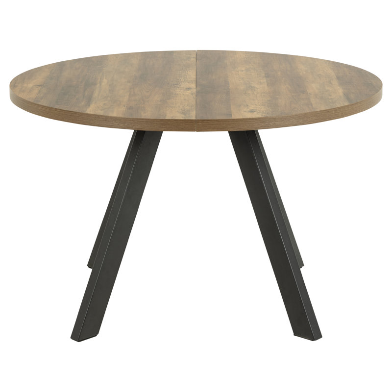 Lechiaro Extendable Round Metal Base Dining Table