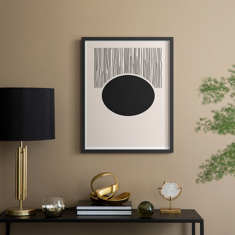 «Abstract Abstract», reproduction encadrée - prêt à accrocher - fabriquée aux États-Unis, H 10 po x l 8 po, Noir