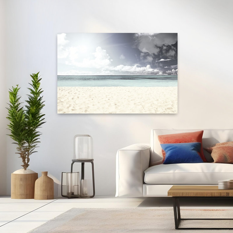 «Beach Day», art côtier abstrait, H 32 po x l 48 po