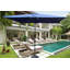 Parasol d'extérieur imperméable 6 x 9 pi avec manivelle et bouton poussoir inclinable-1565158953