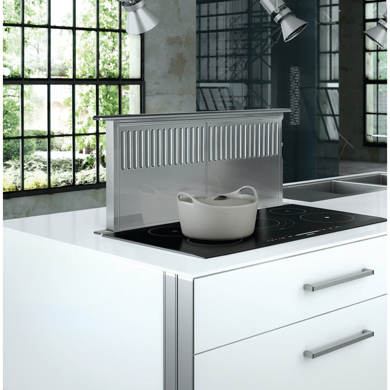 30" 600 CFM Ducted Down Draft Range Hood, 36" W