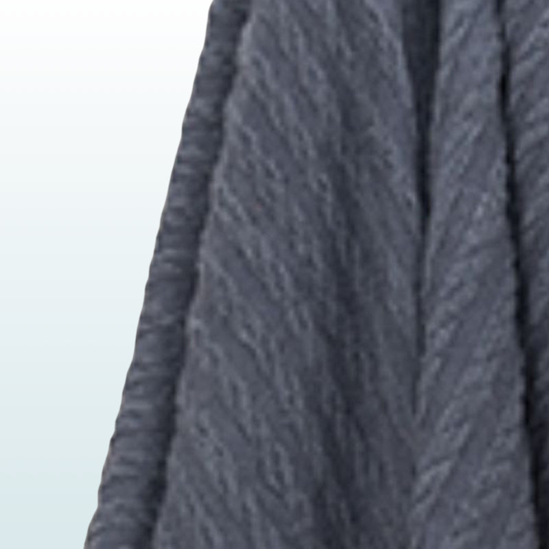 Jeté en 100% coton, L 49,75 po x l 49,75 po, Gris foncé