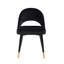 Chaise d'appoint en velours à dossier bas Carytown-1003035634