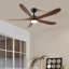 Ventilateur de plafond 52 pouces minimaliste avec moteur à courant continu écoénergétique à 6 vitesses-1820471895-1820471888