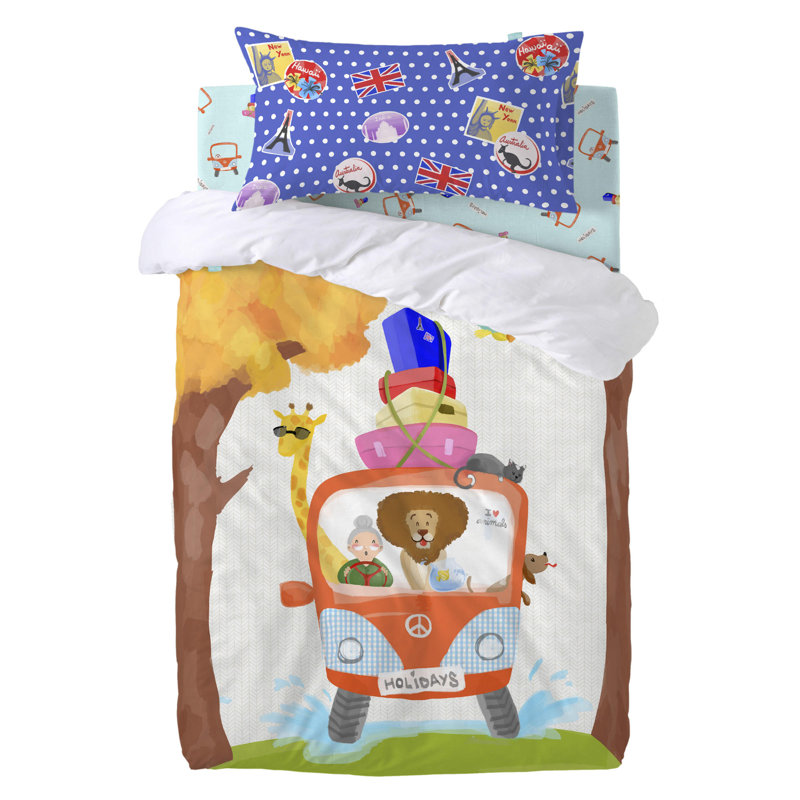 Norris 100% Cotton Percale Fitted Sheet, Toddler (70 x 140cm)
