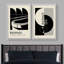 Art classique, blocs de couleurs, impression sur toile, ensemble d'art mural Bauhaus-71660321-71660323