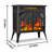 Infrared Freestanding Portable Electric Fireplace Stove Heater With Remote,timer,adjustable Brightness And Speed,double Door-1000432538