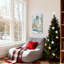 Ensemble de 3 impressions d'art sur toile, "Christmas Winter Forest With Deer and Owls"-353687275