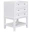 Meuble-lavabo 24 po sans lavabo, base seulement, structure en bois massif, armoire de rangement avec tiroir et tablette ouverte, blanc