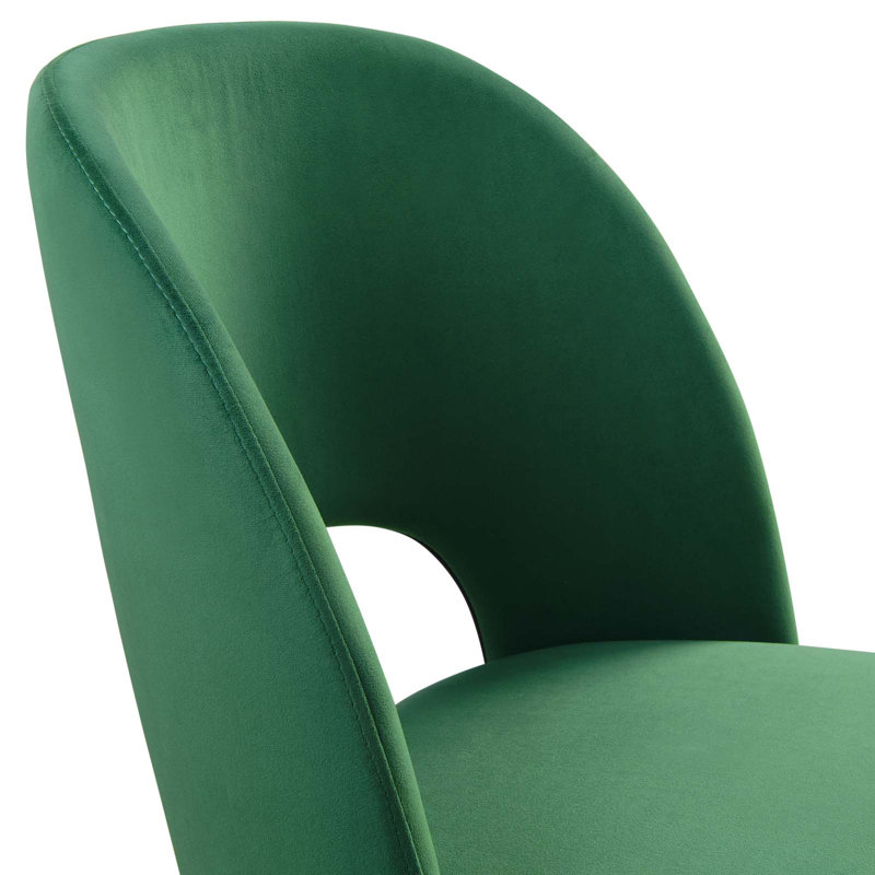 Rouse Performance Velvet Dining Side Chair, Emerald, 1