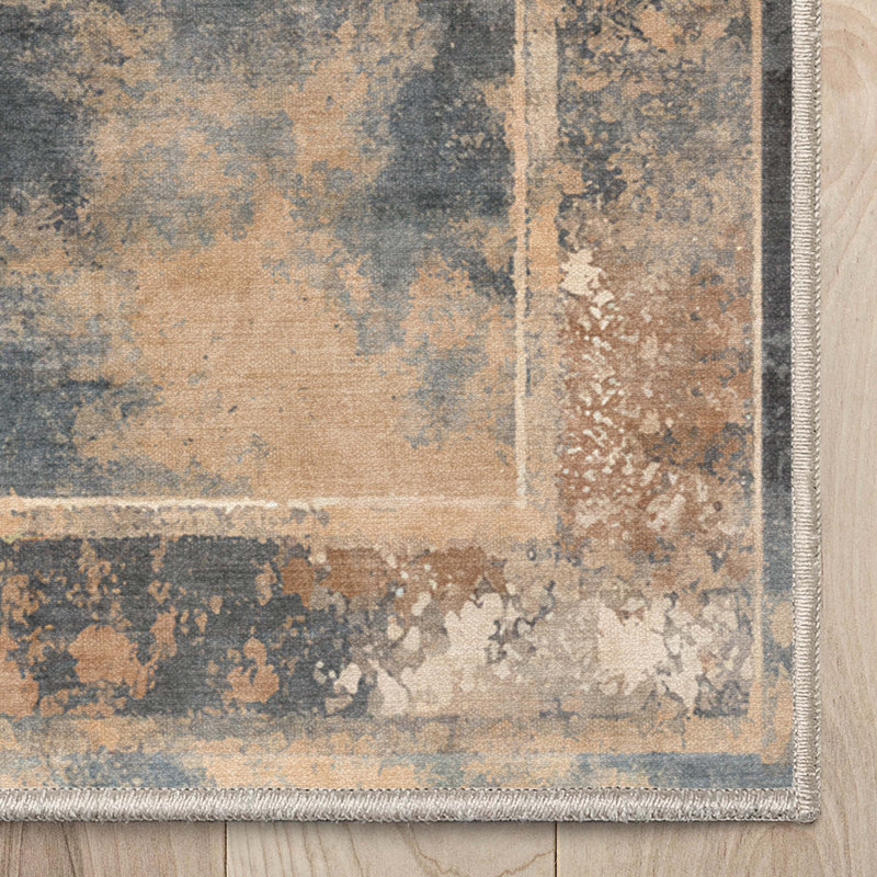 Apollo Leopard’S Reverie Charcoal Natural Animal Print Modern Area Rug, Rectangle 7'10" x 9'10" 