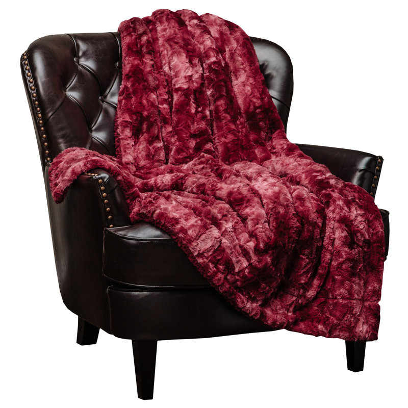 Couverture tissée , L 60 po x L 70 po, Marron