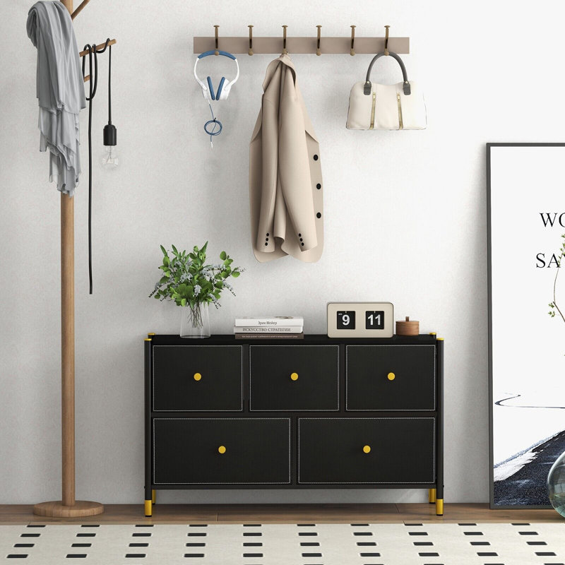 100 cm W Chest of 5 Drawers
