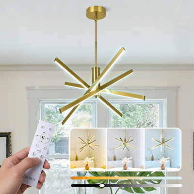 4-light Dimmable Led Modern Liner Chandelier