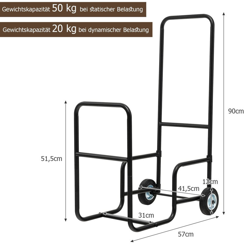 Amyria 57cm W Metal Log Rack