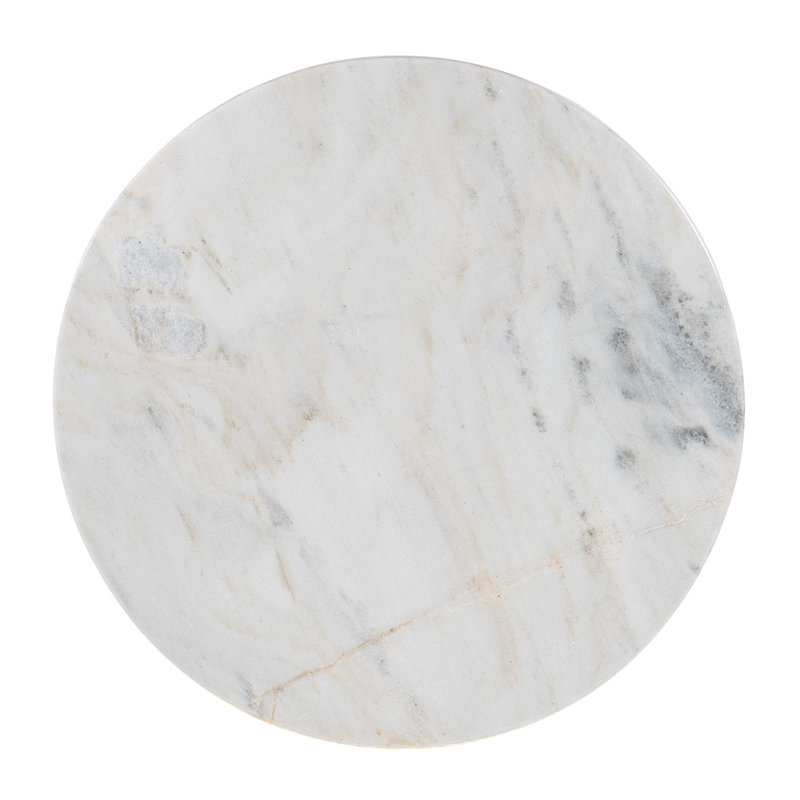 Vana Marble End Table, 21" H x 14" W x 14" D