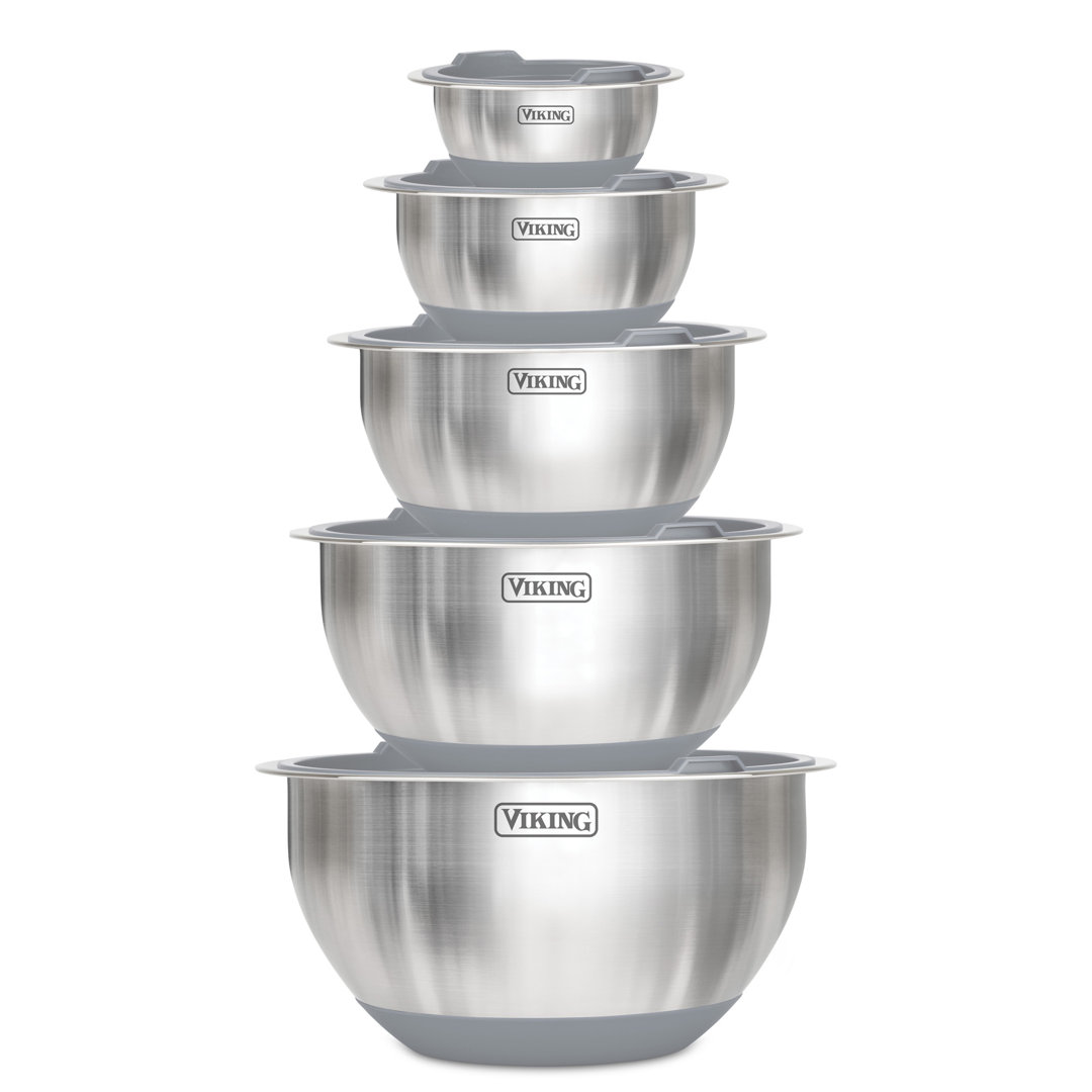 Viking 10 Piece Stainless Steel Mixing Bowl Set with Lids Viking 