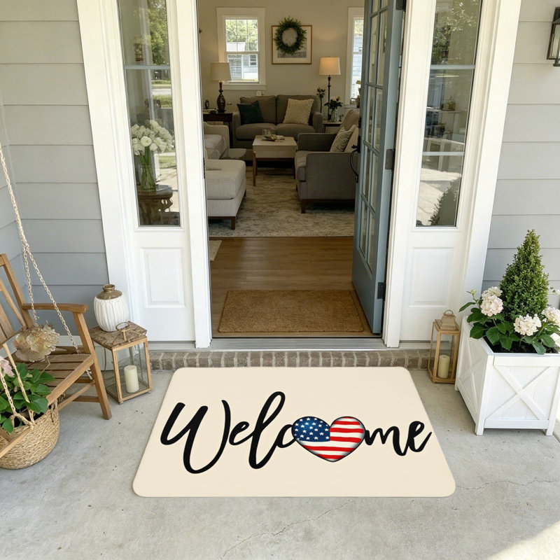 Tapis d'entrée Welcome Welcome Heart 20 "X 32"